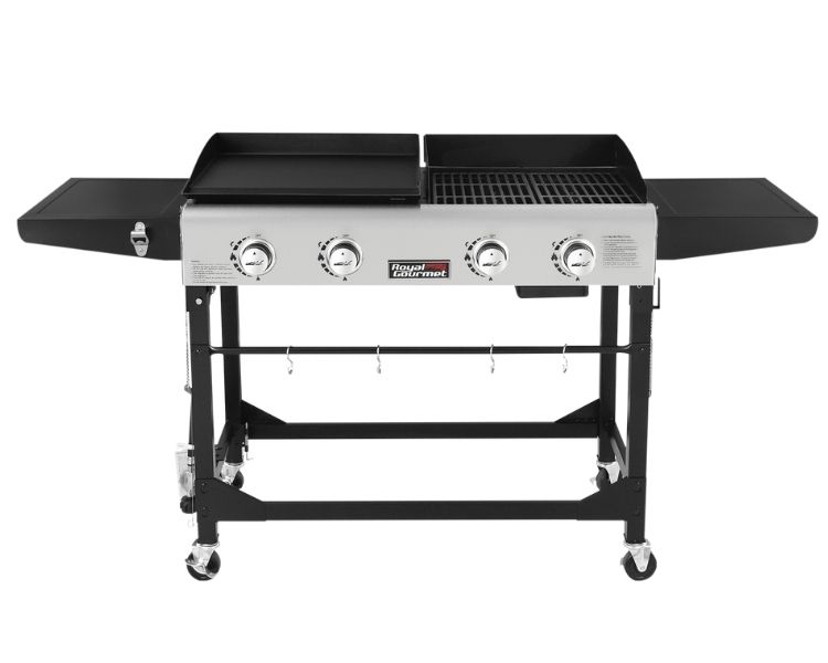 Royal Gourmet GD401C 4-Burner Flat Top Gas Grill and Griddle Combo