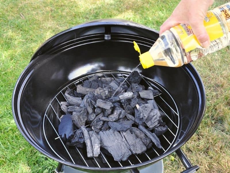 charcoal grill and lighter fluid