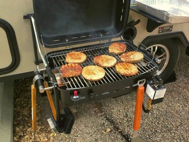 grill mounted on RV