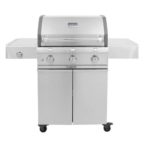 Saber Cast 500 32-Inch 3-Burner Infrared Propane Gas Grill With Side Burner