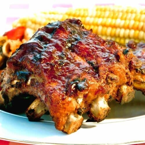 Baby Back Ribs Cooked on a Gas Grill