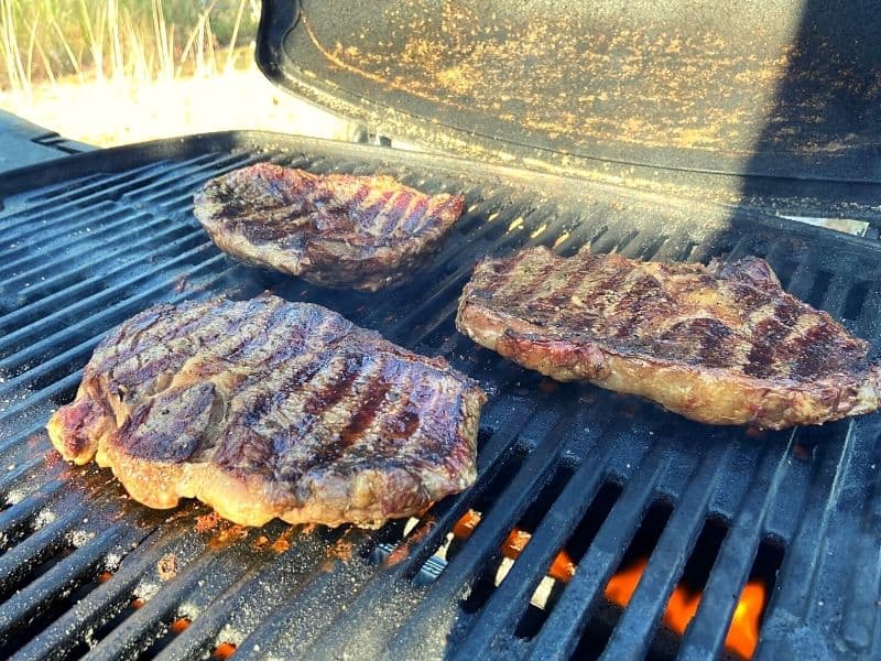 Rib Eye Steaks on Weber Q3200 Gas Grill