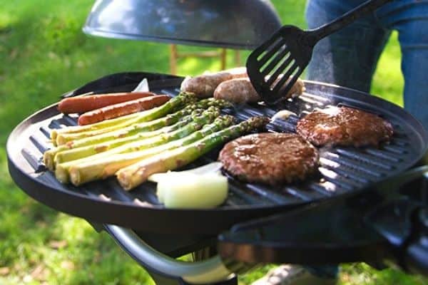 Food on a George Foreman Indoor Outdoor Electric Grill