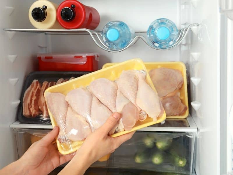 defrosting chicken in refrigerator