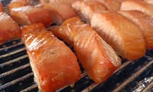 Candied Smoked Salmon Bites