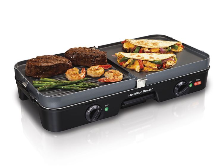 Hamilton Beach 3-in-1 Electric Indoor Grill + Griddle