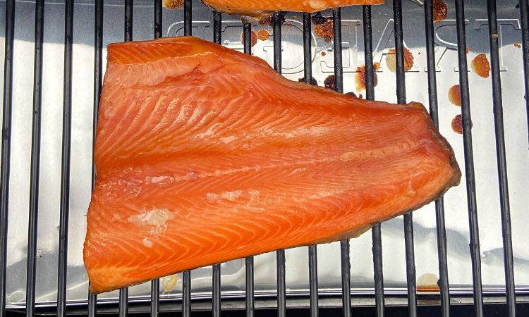 Traeger smoked trout filet