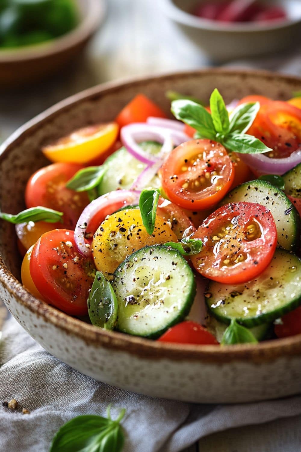 Tangy Cucumber Tomato Salad