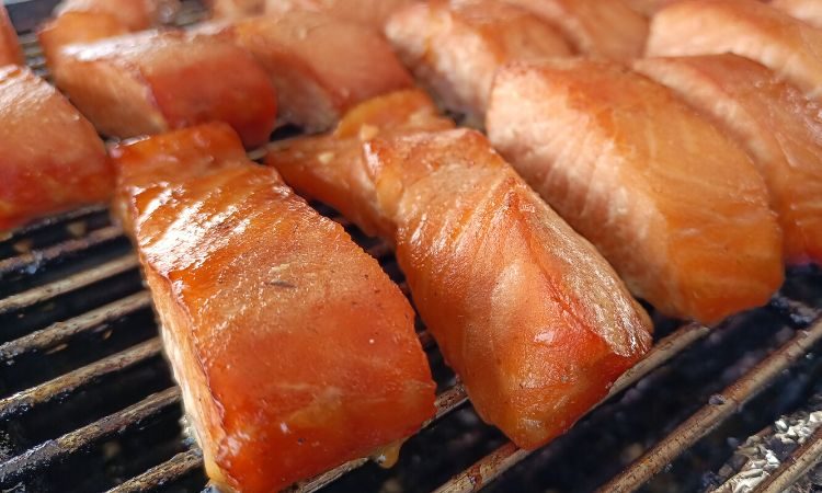 Candied Smoked Salmon Bites